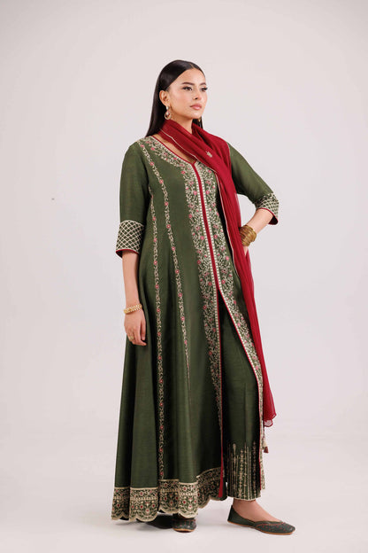 3 Piece - Embroidered Suit - KFW25-89