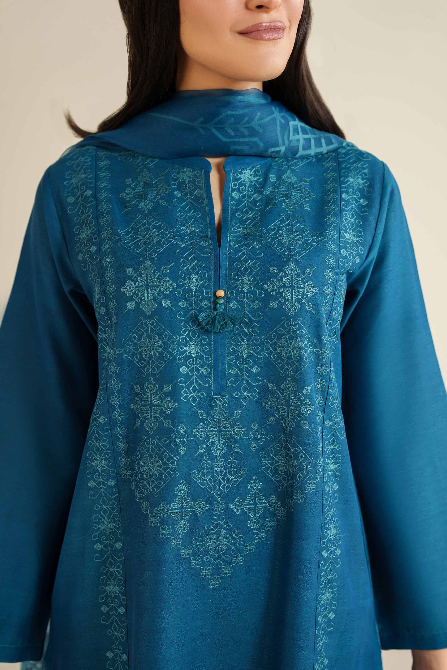 3 Piece - Embroidered Suit - PW25-398