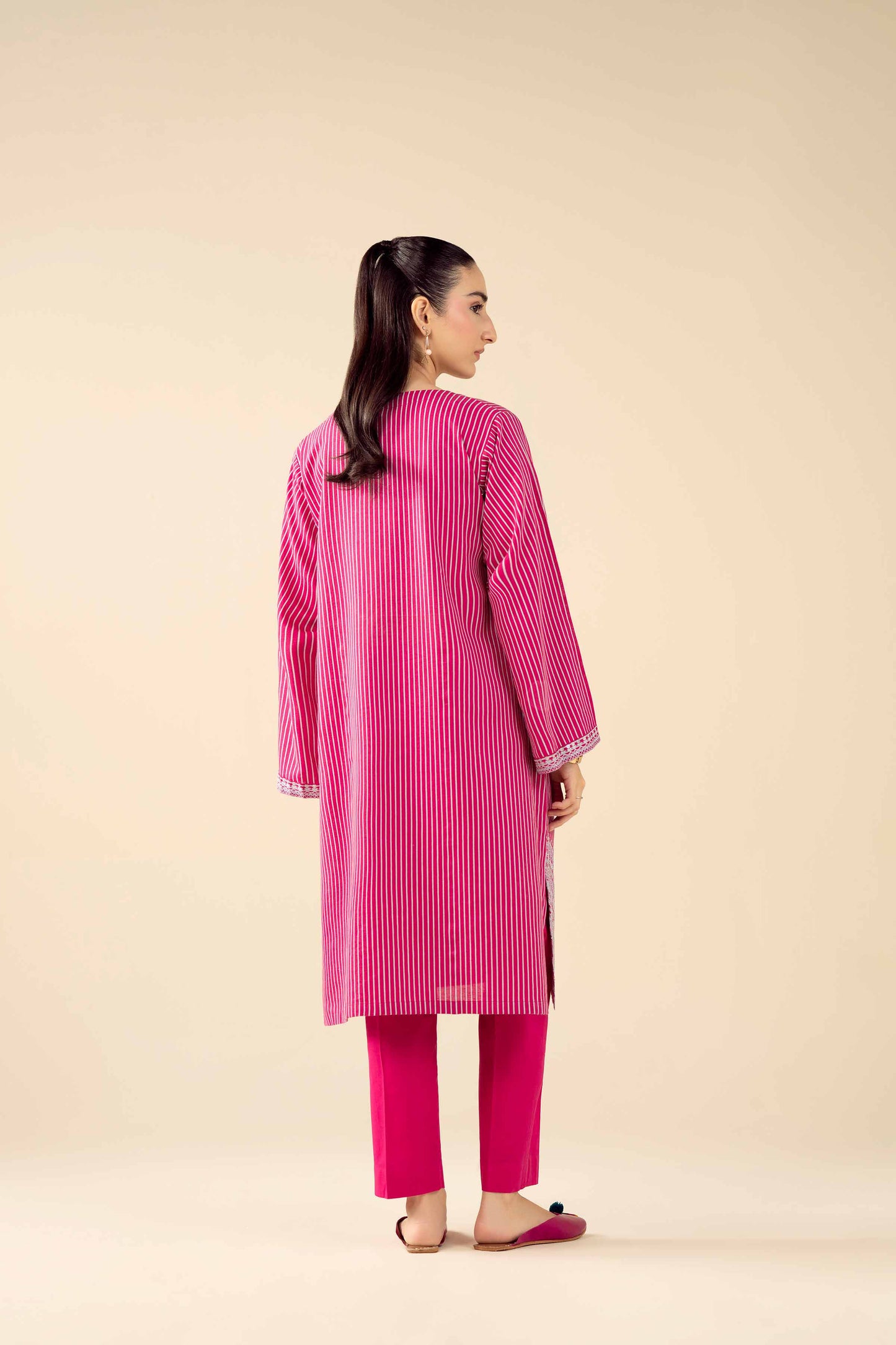 2 Piece - Printed Embroidered Suit - PW25-86