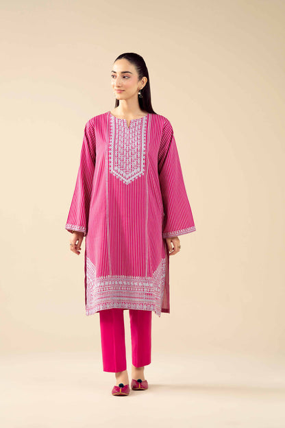 2 Piece - Printed Embroidered Suit - PW25-86