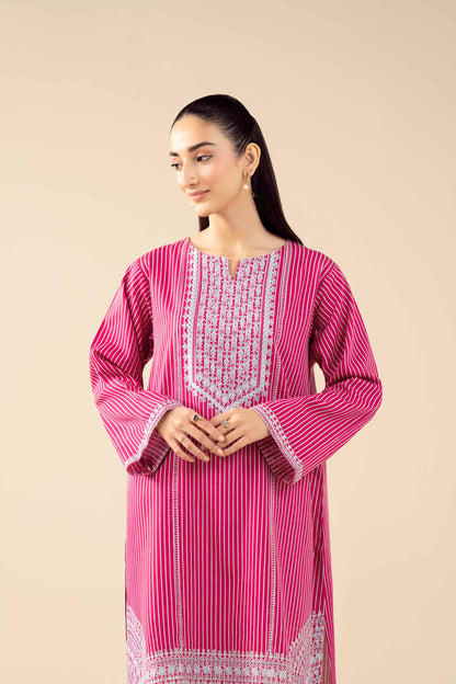 2 Piece - Printed Embroidered Suit - PW25-86