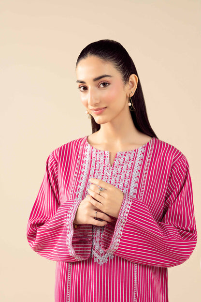 2 Piece - Printed Embroidered Suit - PW25-86